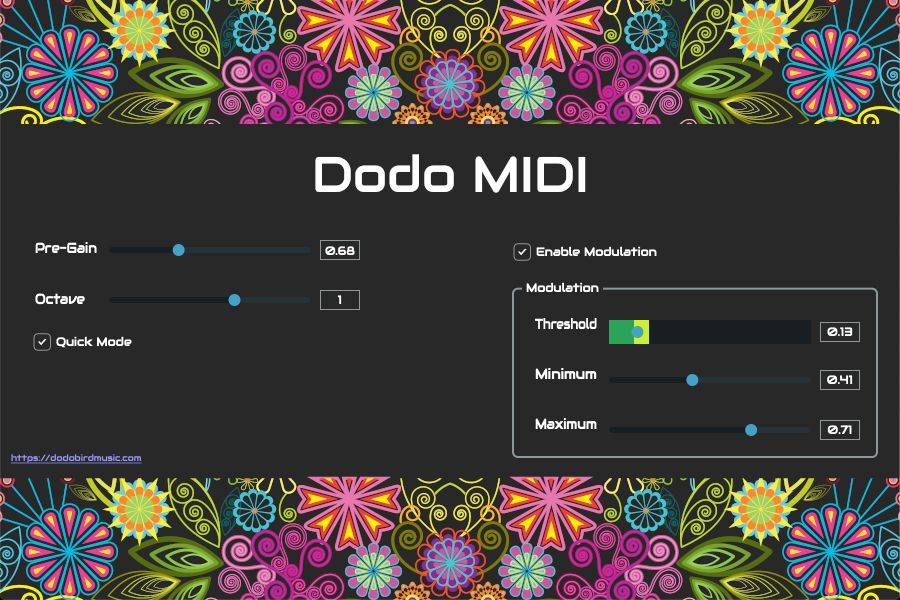 Dodo MIDI is a free audio-to-MIDI synthesizer controller