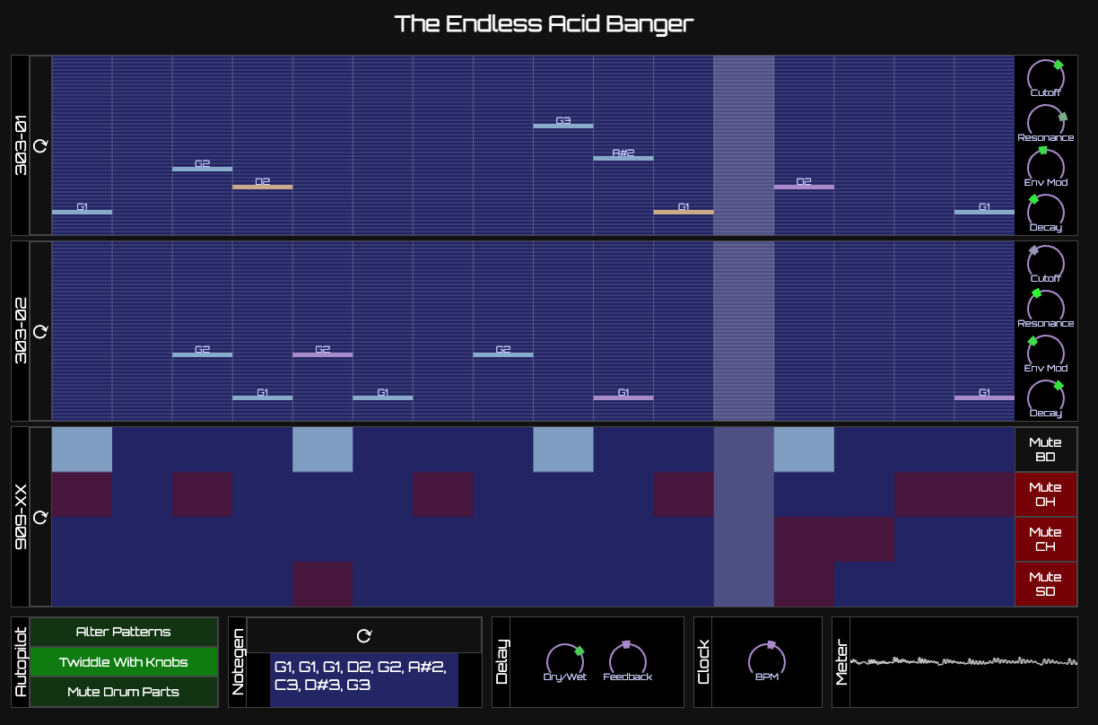 Create Endless Acid Bangers on your browser